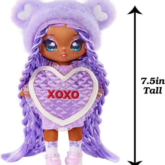 🆕 Na Na Na Surprise Eva Evermore Purple Teddy Bear-Inspired 7.5" Fashion Doll - Picture 3 of 8
